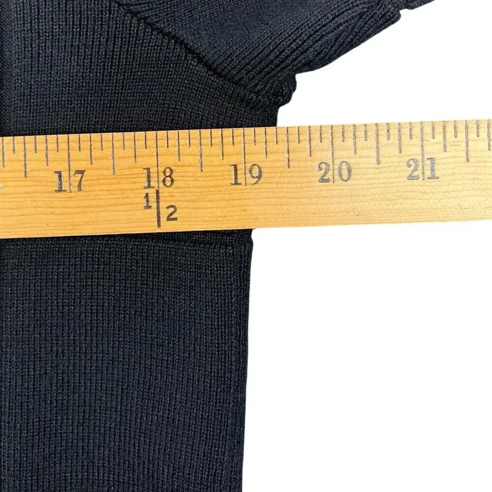 Armani Exchange A|X Black Textured Panel Crewneck Sweater Small